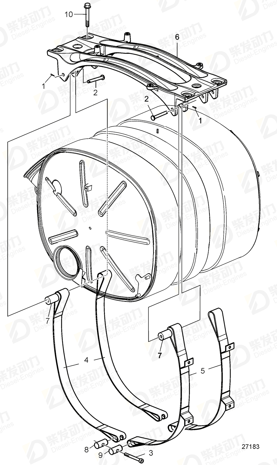 volvo penta Spacer sleeve 21400996 Drawing volvo penta Spacer sleeve 21400996 Drawing